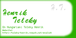 henrik teleky business card